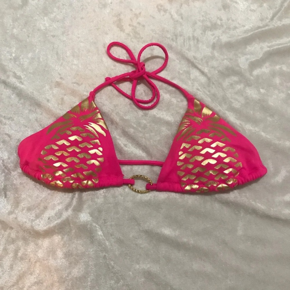 🆕Victoria Secret pineapple bikini top small